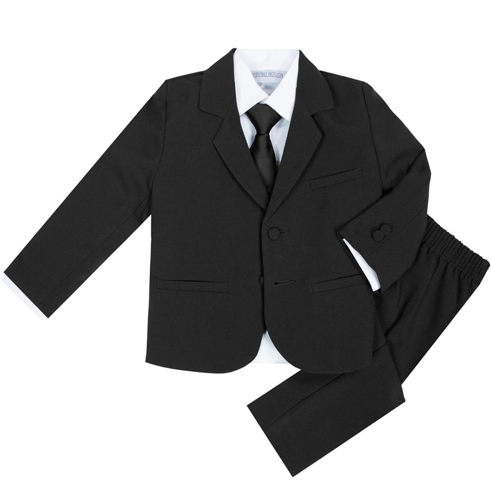 Classic Black and White Toddler Suit Set